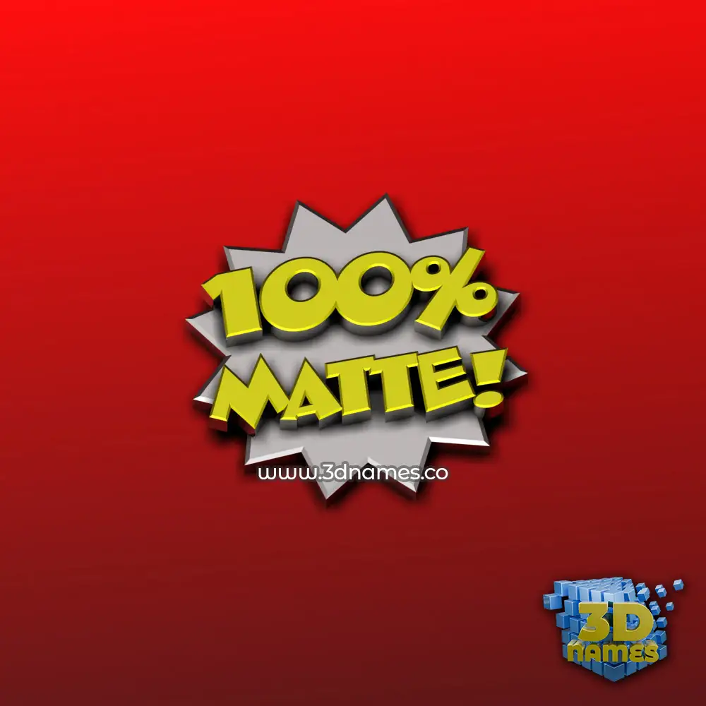 matte in 100 Percent style - 3D name wallpaper