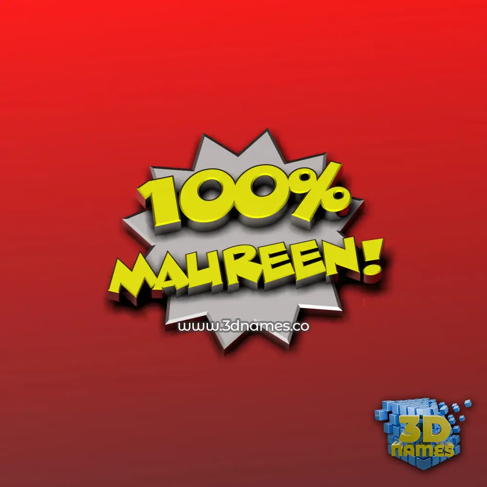 maureen in 100 Percent style - 3D name wallpaper