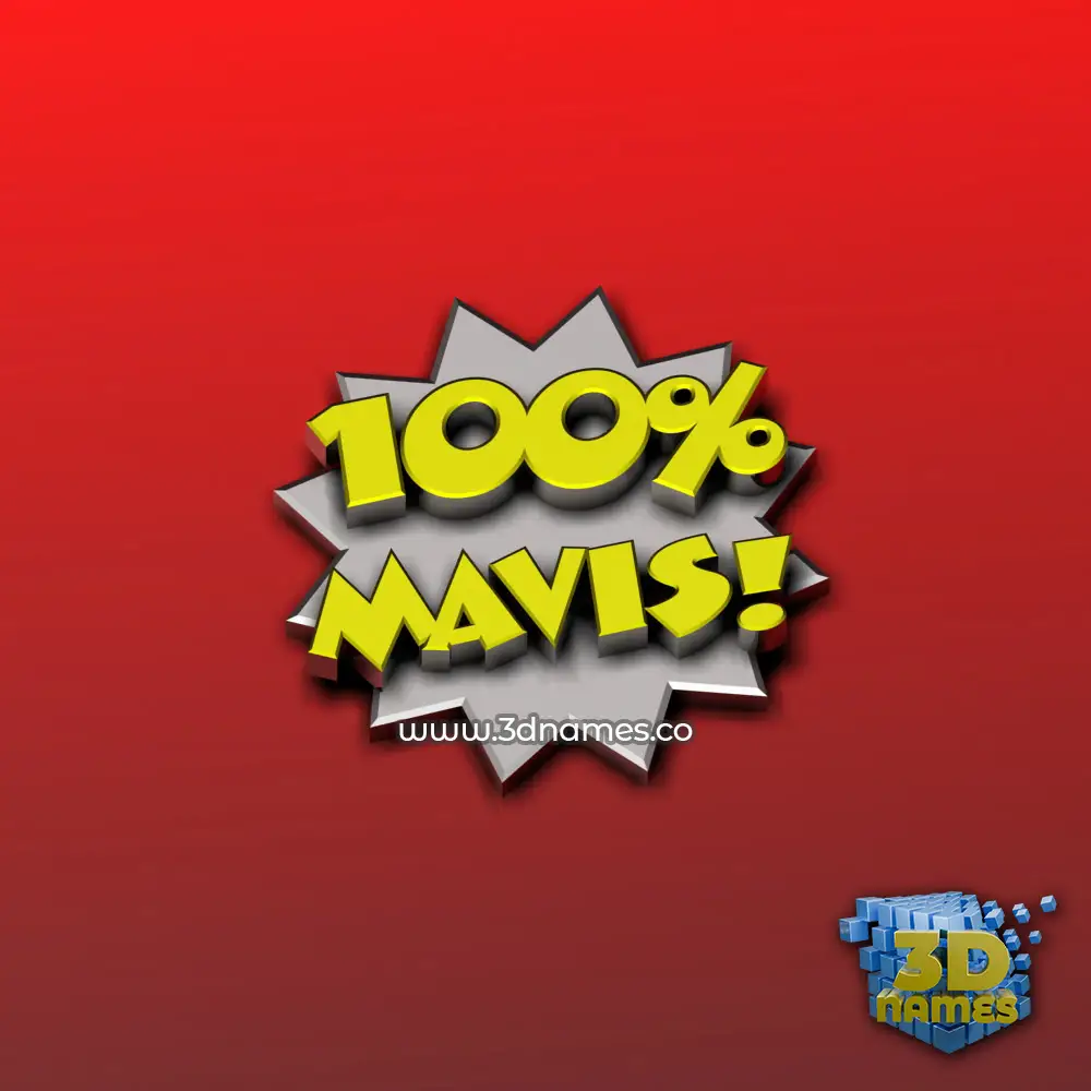 mavis in 100 Percent style - 3D name wallpaper