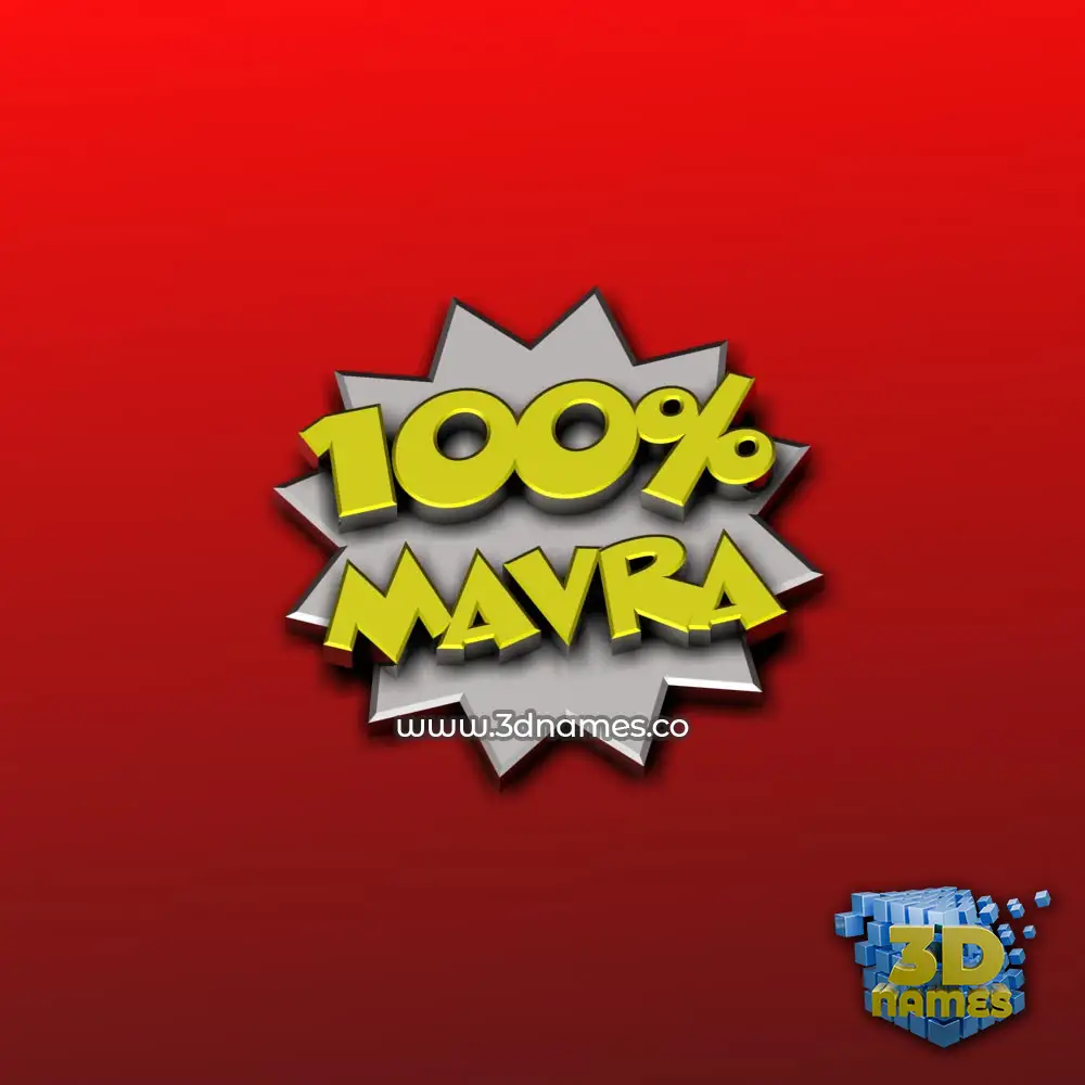 mavra in 100 Percent style - 3D name wallpaper