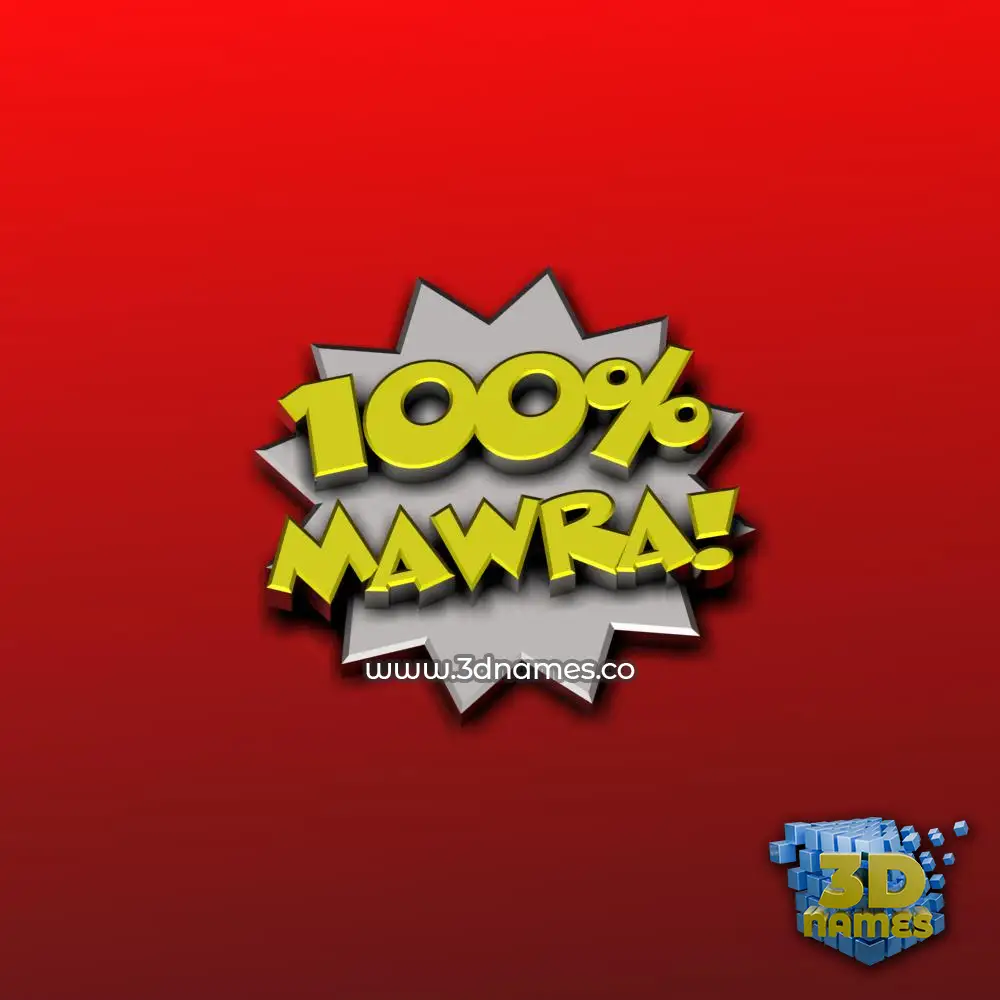 mawra in 100 Percent style - 3D name wallpaper