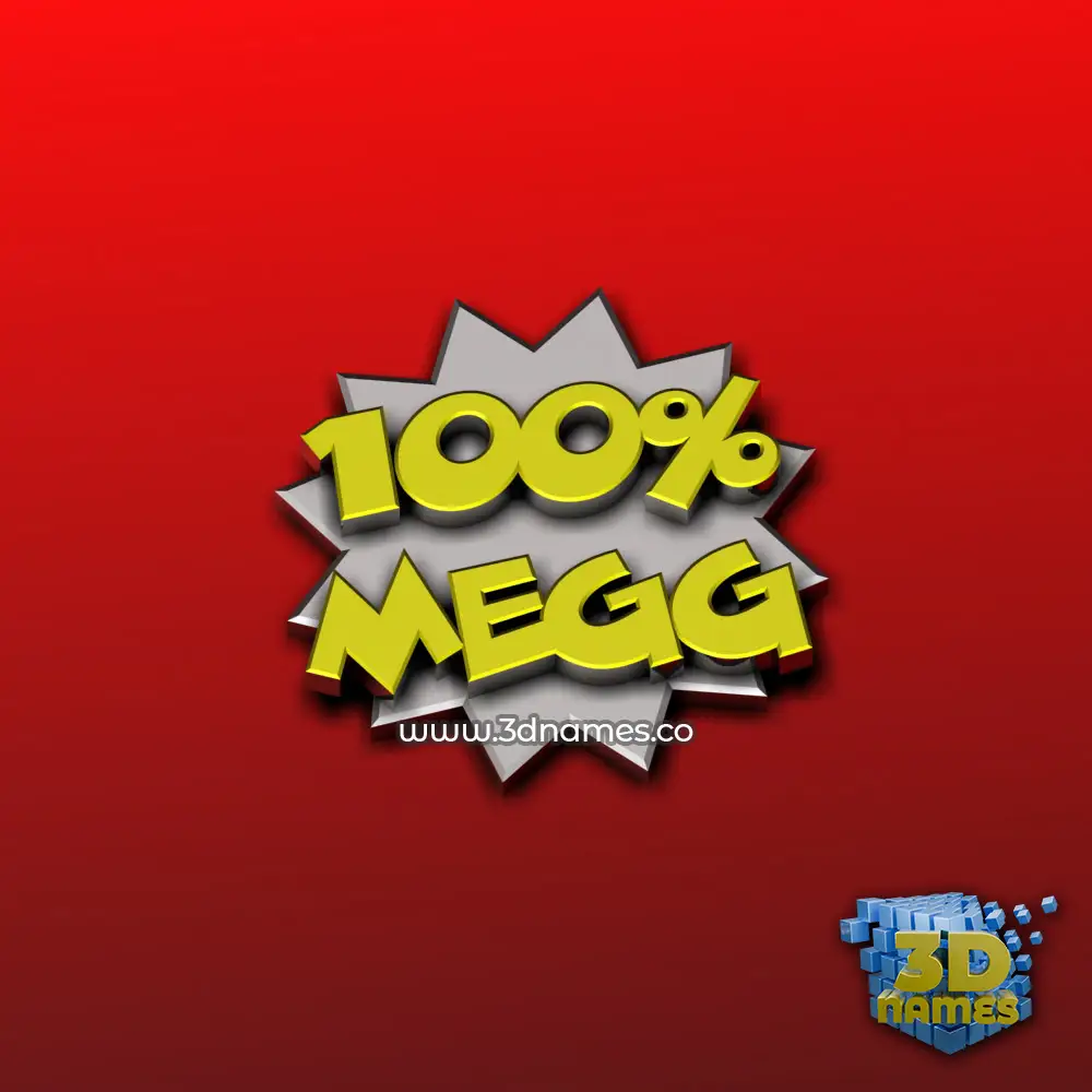 megg in 100 Percent style - 3D name wallpaper