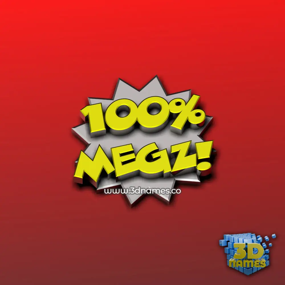 megz in 100 Percent style - 3D name wallpaper
