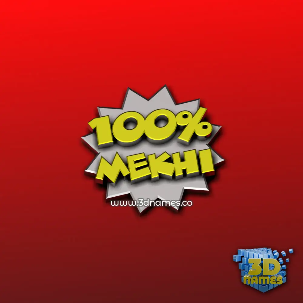 mekhi in 100 Percent style - 3D name wallpaper