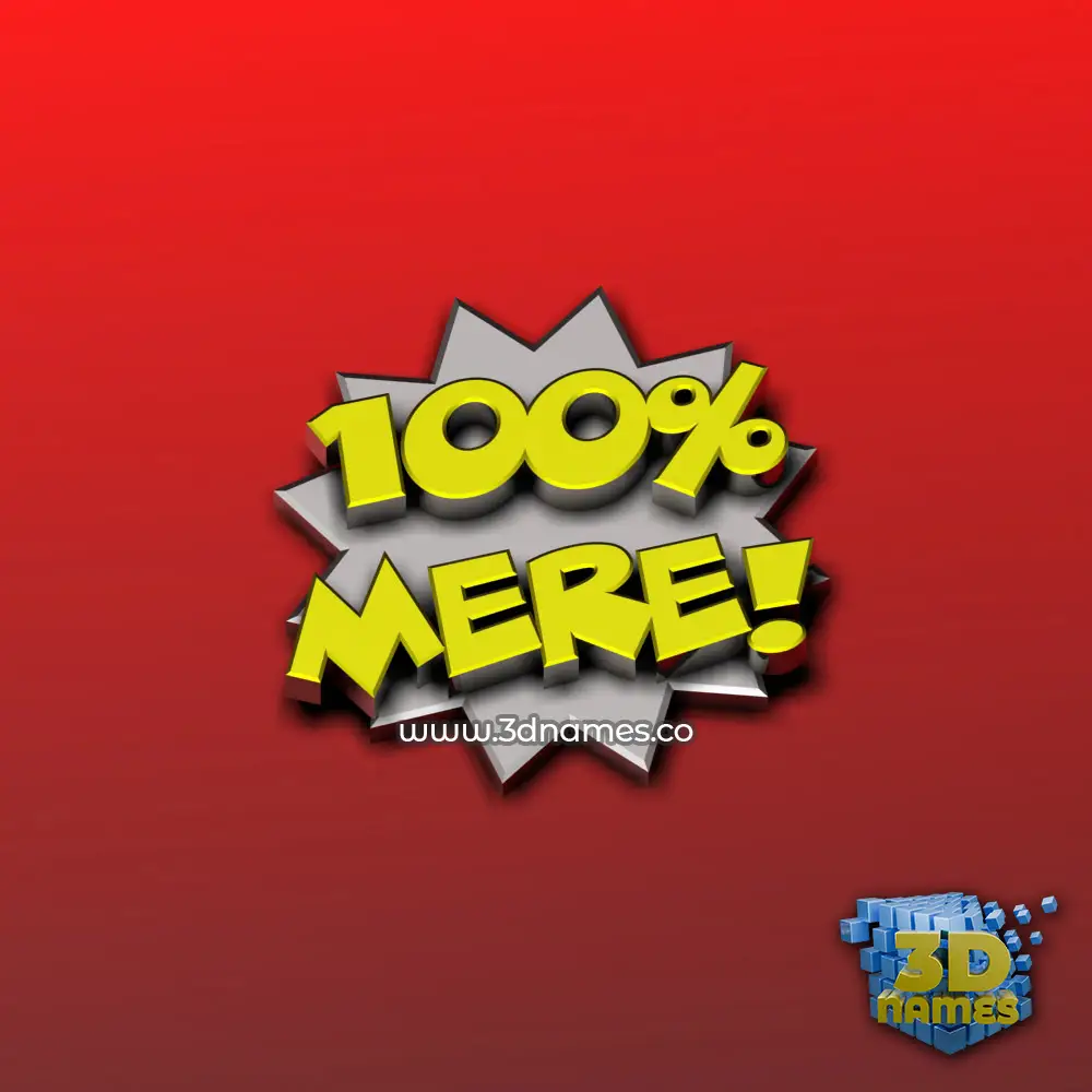 mere in 100 Percent style - 3D name wallpaper