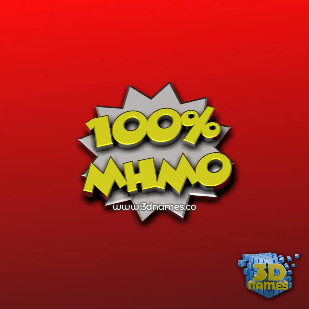 mhmo in 100 Percent style - 3D name wallpaper