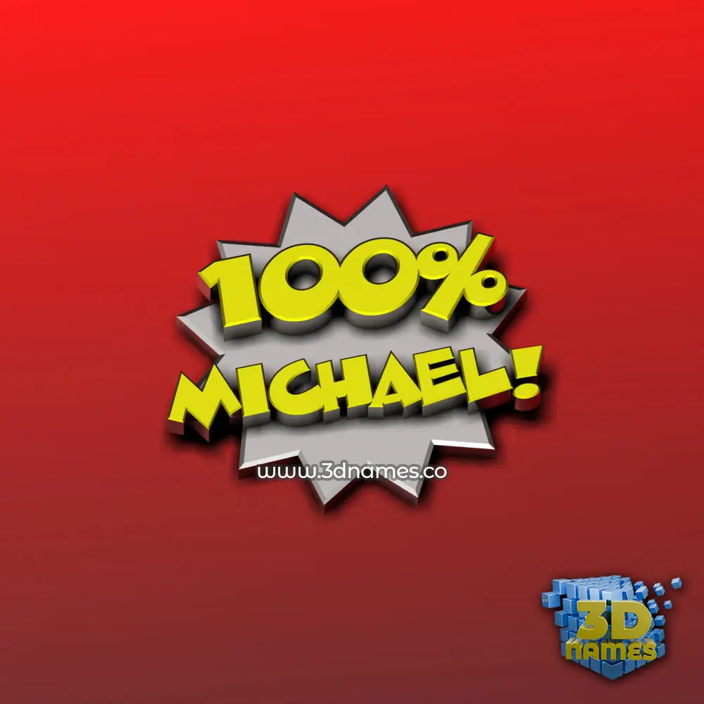 michael in 100 Percent style - 3D name wallpaper