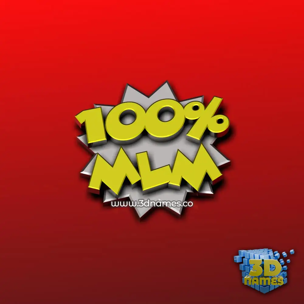 mlm in 100 Percent style - 3D name wallpaper