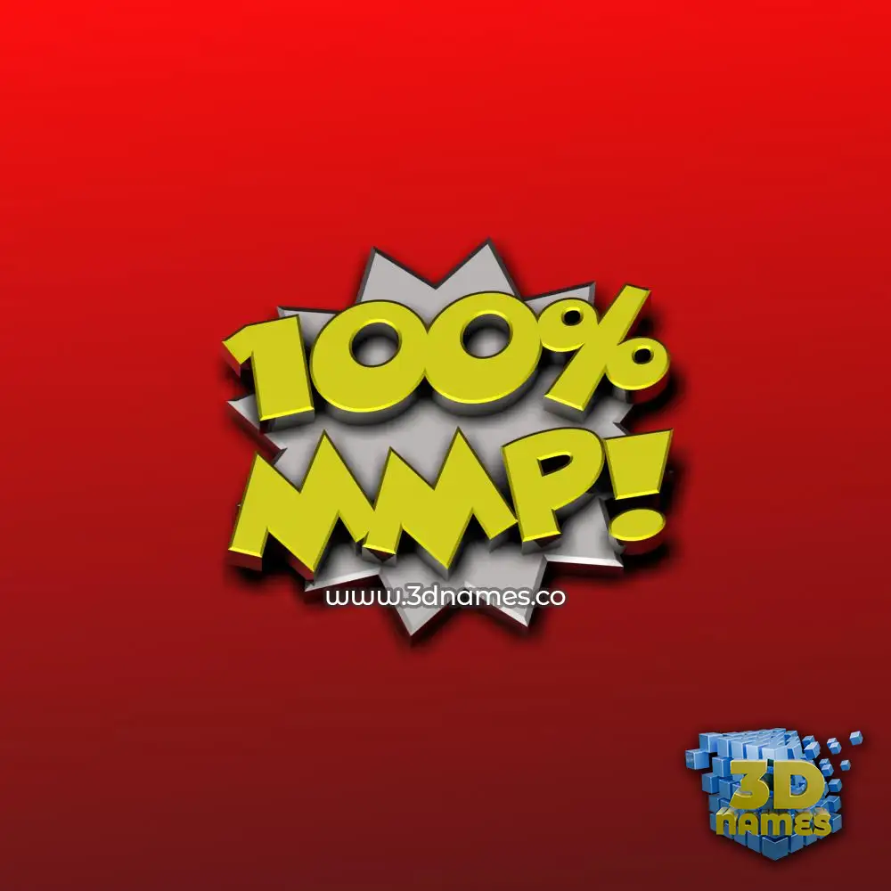 mmp in 100 Percent style - 3D name wallpaper