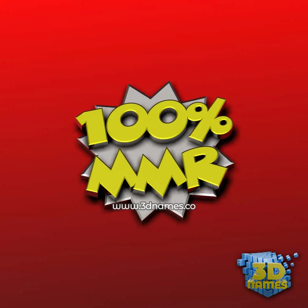 mmr in 100 Percent style - 3D name wallpaper