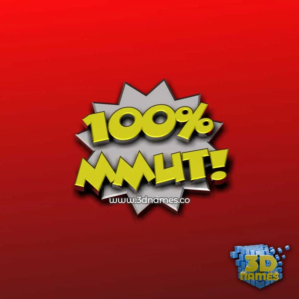 mmut in 100 Percent style - 3D name wallpaper