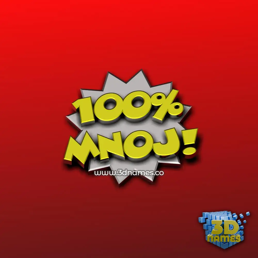 mnoj in 100 Percent style - 3D name wallpaper