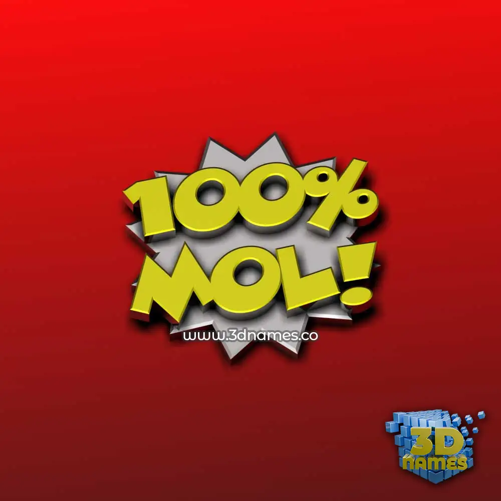 mol in 100 Percent style - 3D name wallpaper