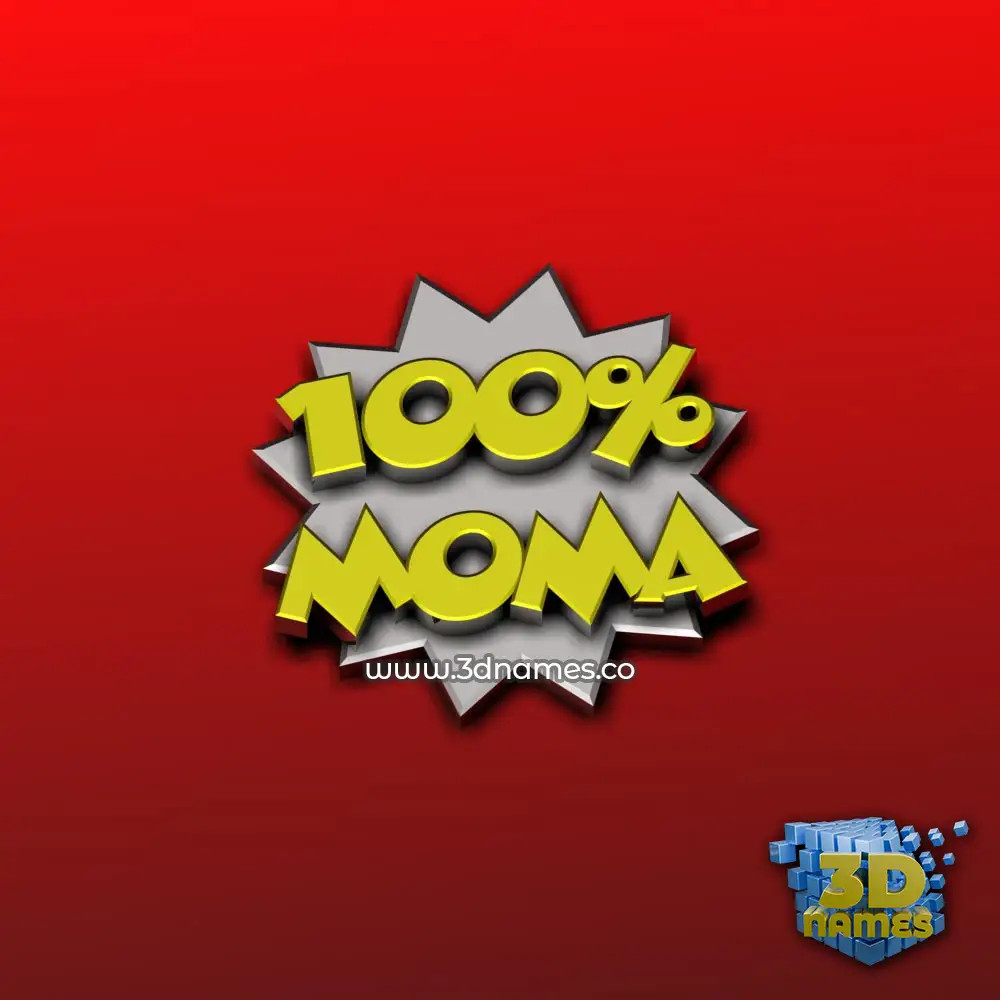 moma in 100 Percent style - 3D name wallpaper