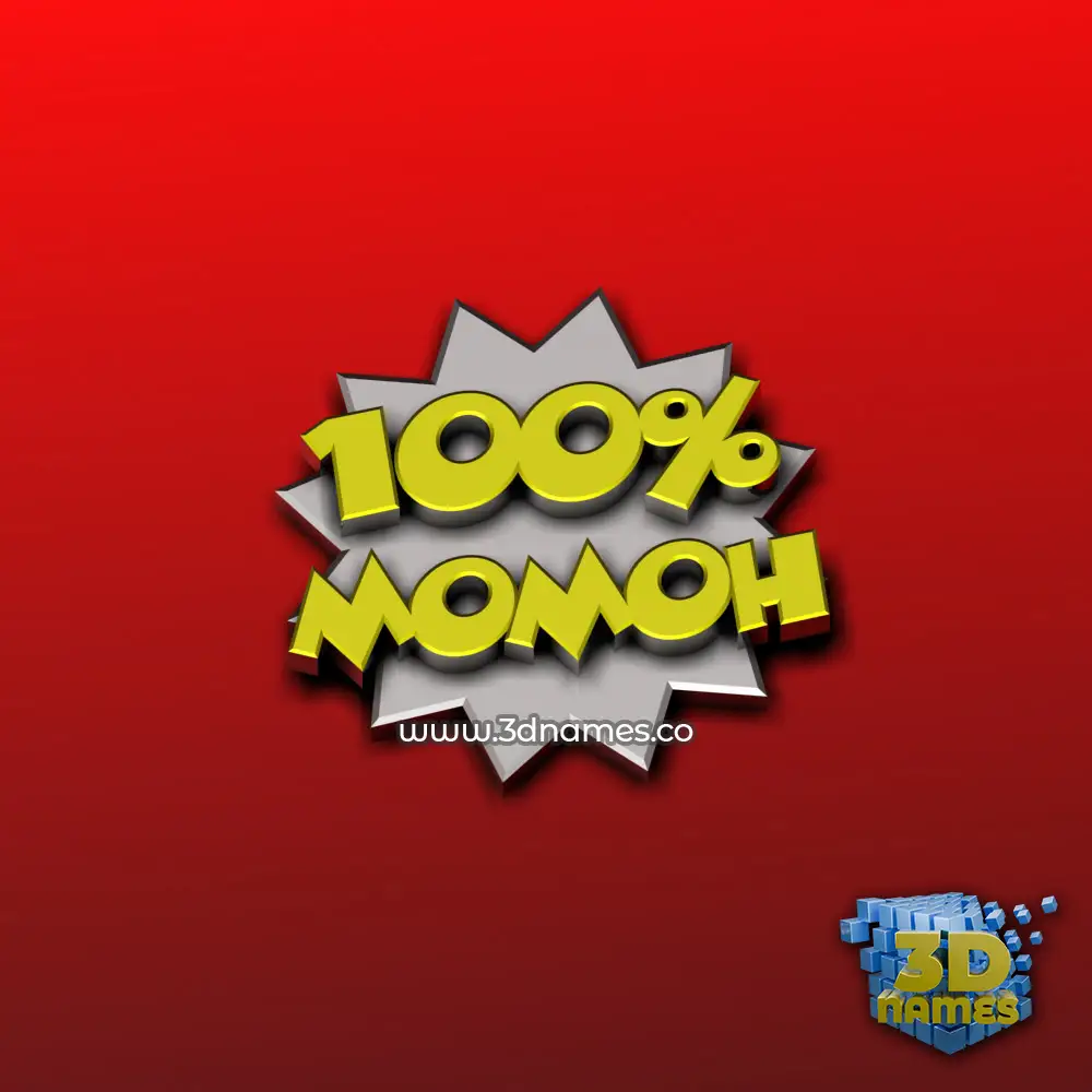 momoh in 100 Percent style - 3D name wallpaper