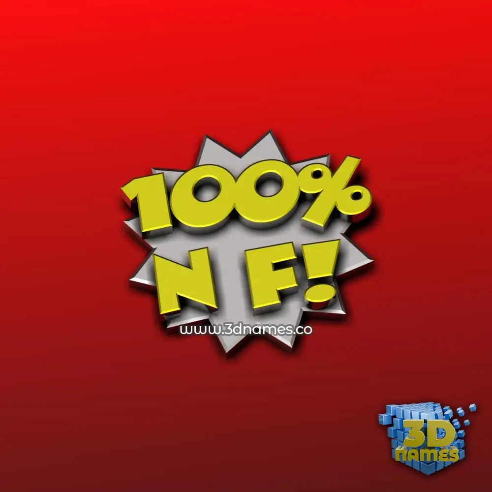 n f in 100 Percent style - 3D name wallpaper