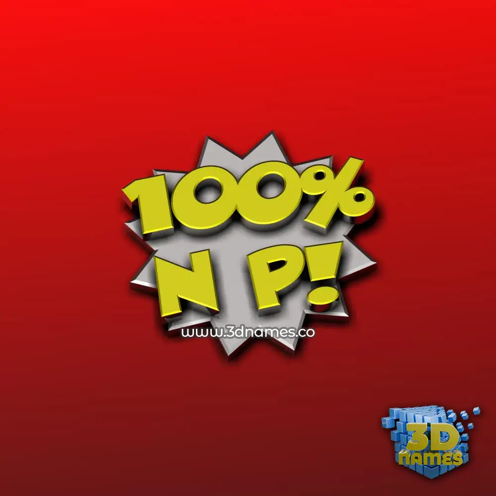 n p in 100 Percent style - 3D name wallpaper