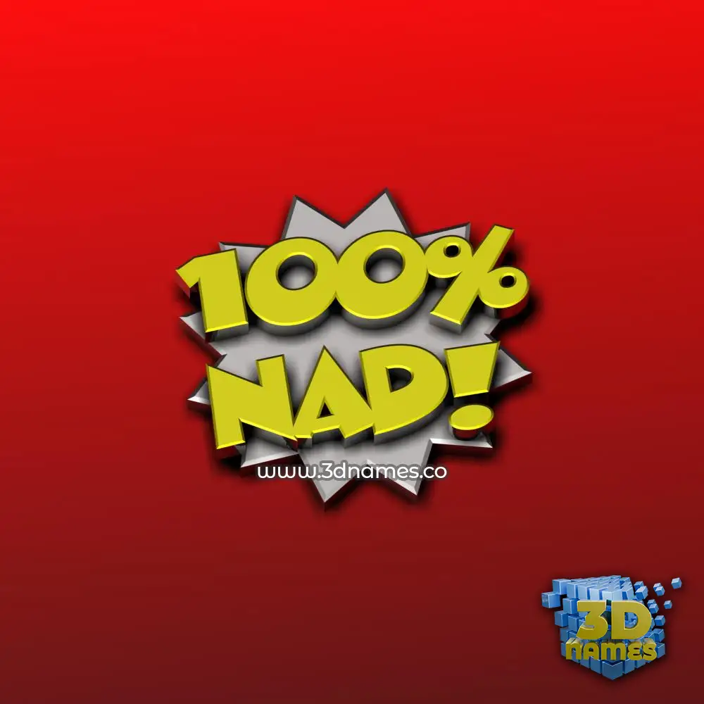 nad in 100 Percent style - 3D name wallpaper