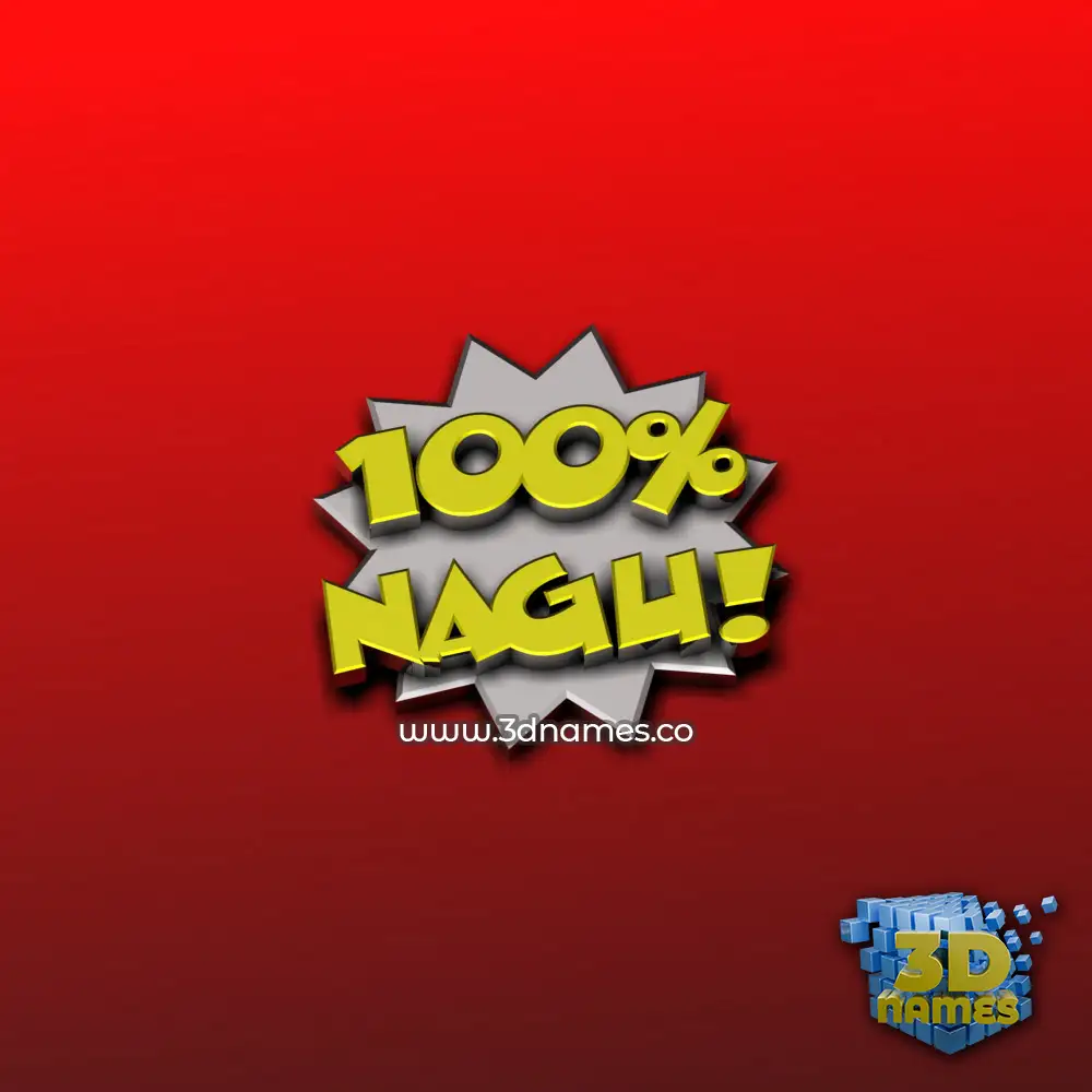 nagu in 100 Percent style - 3D name wallpaper