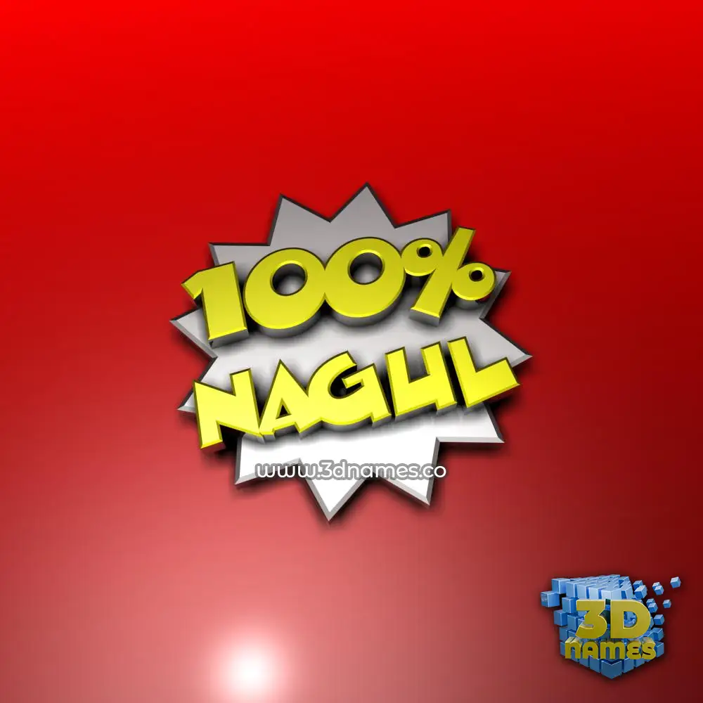 nagul in 100 Percent style - 3D name wallpaper