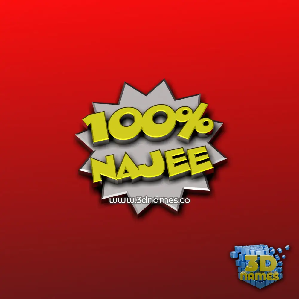 najee in 100 Percent style - 3D name wallpaper