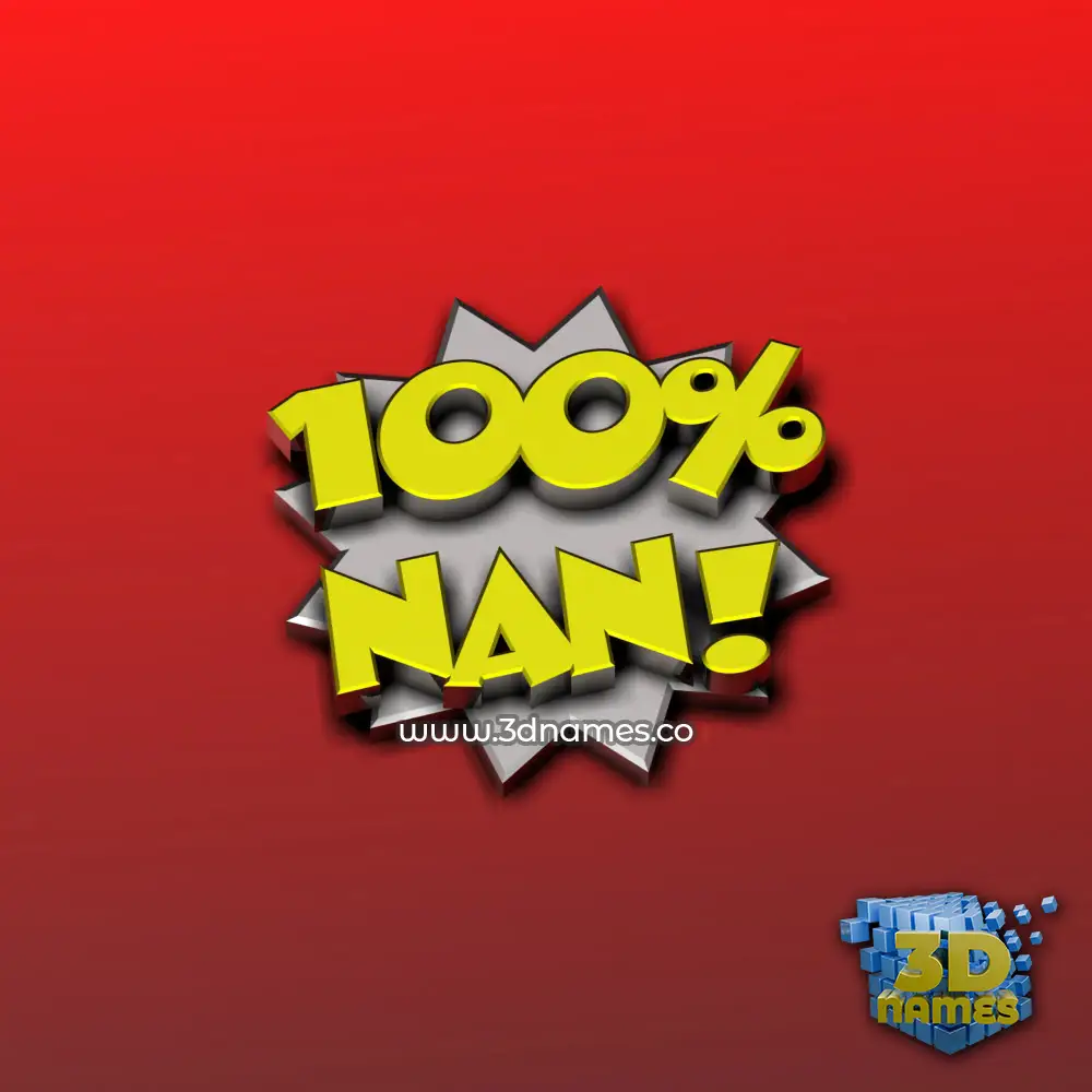 nan in 100 Percent style - 3D name wallpaper