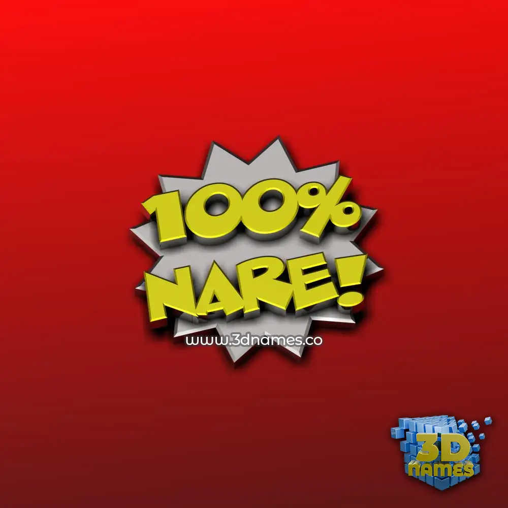 nare in 100 Percent style - 3D name wallpaper