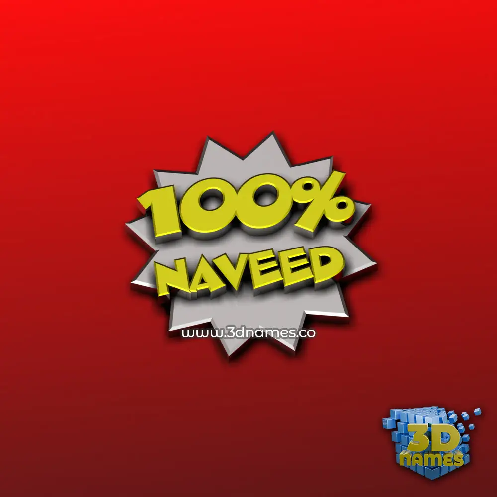naveed in 100 Percent style - 3D name wallpaper