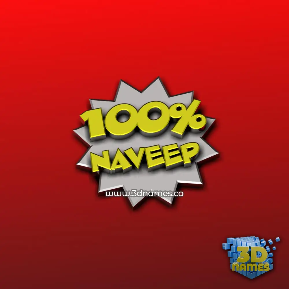 naveep in 100 Percent style - 3D name wallpaper