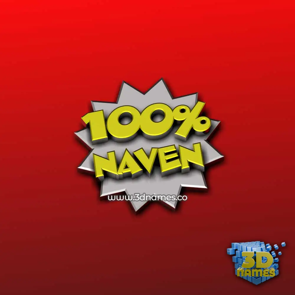 naven in 100 Percent style - 3D name wallpaper