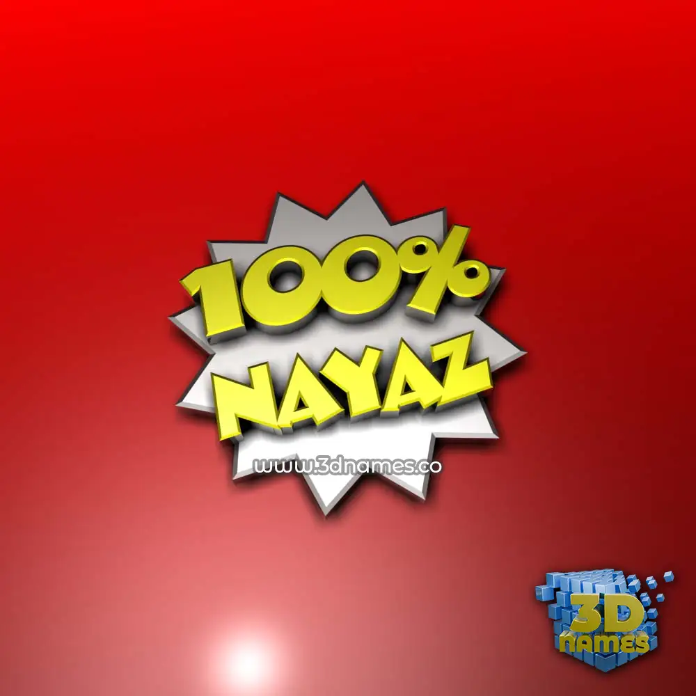 nayaz in 100 Percent style - 3D name wallpaper