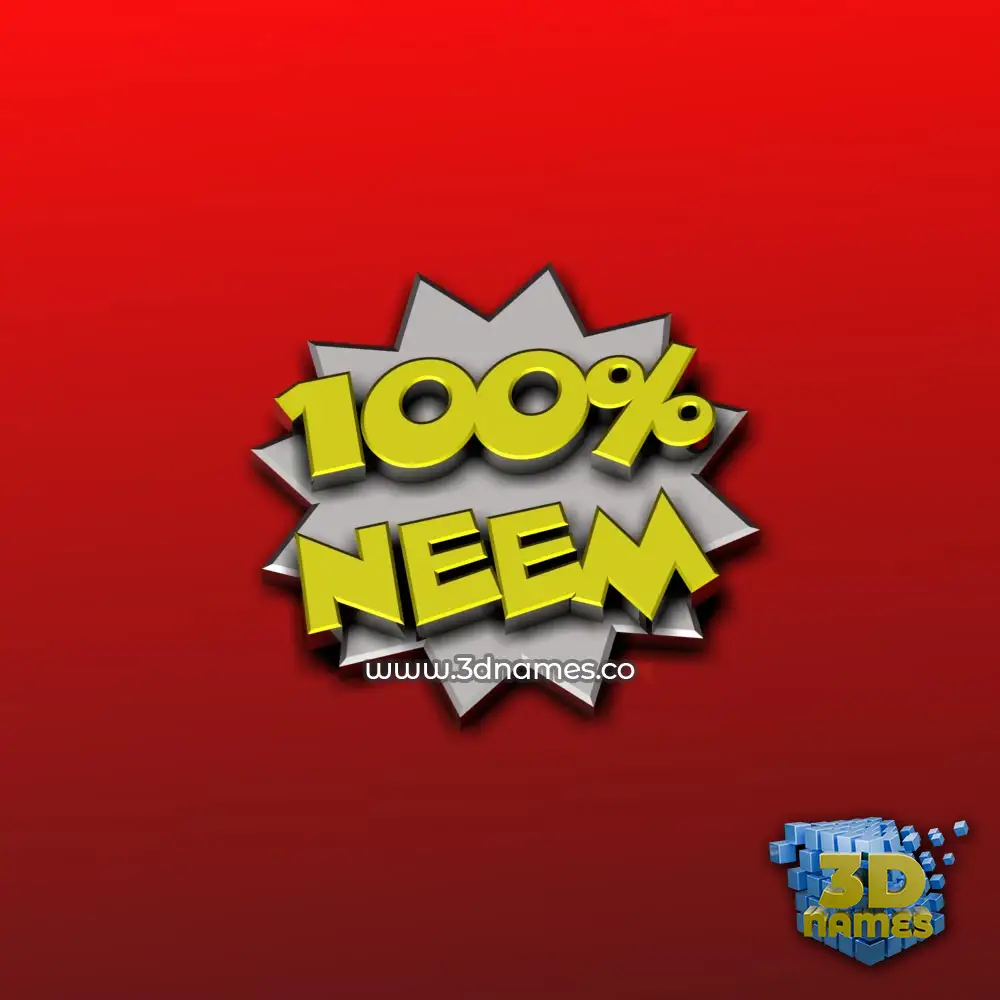 neem in 100 Percent style - 3D name wallpaper