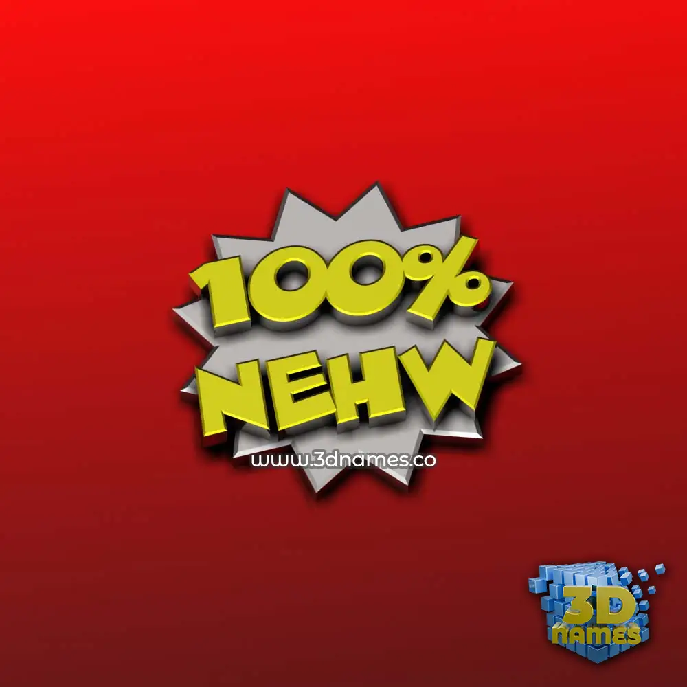 nehw in 100 Percent style - 3D name wallpaper