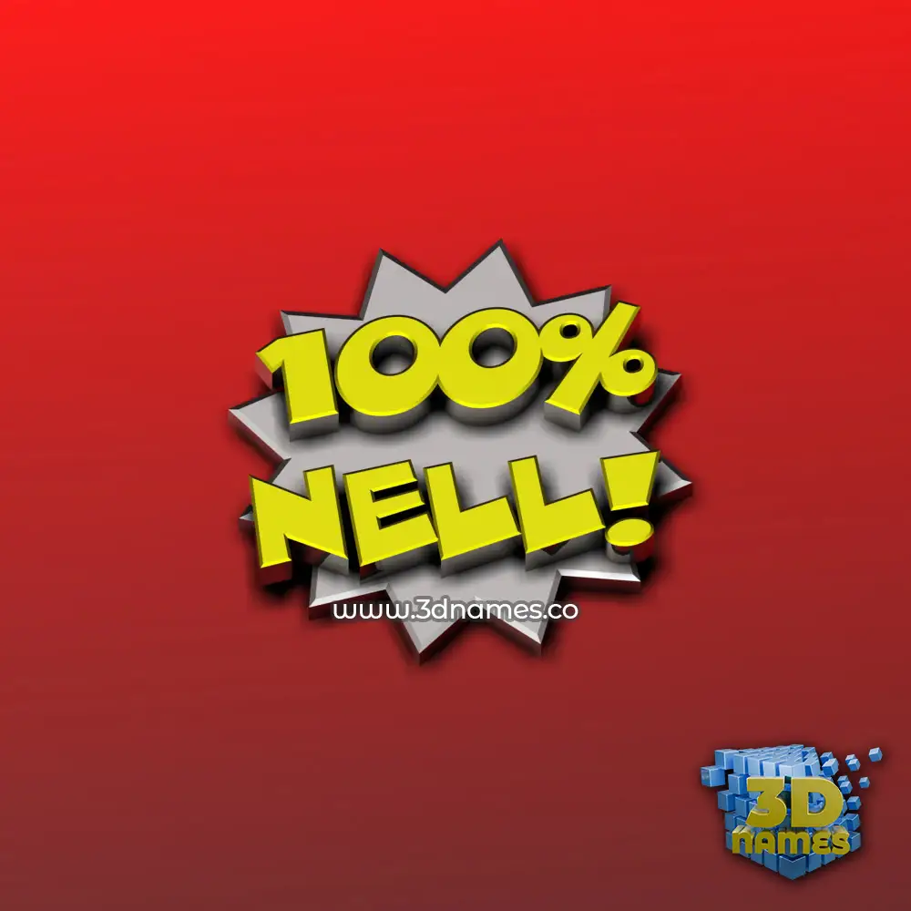 nell in 100 Percent style - 3D name wallpaper