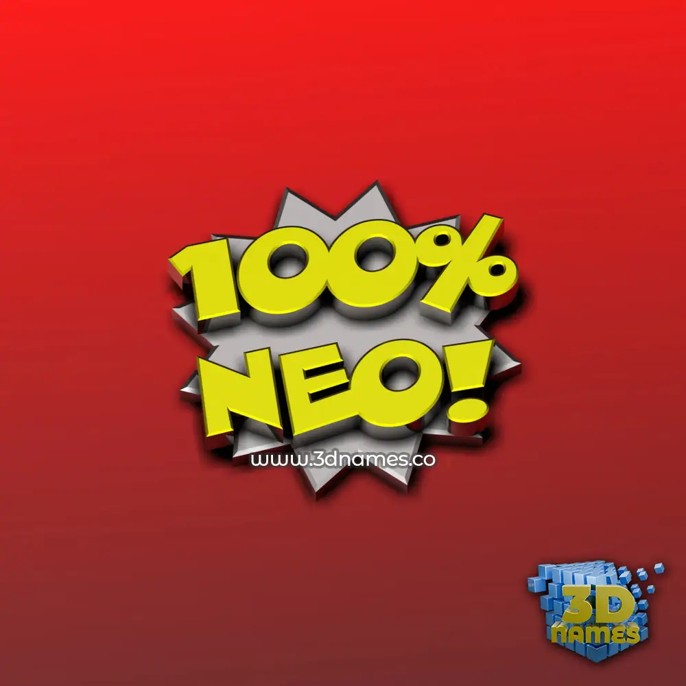 neo in 100 Percent style - 3D name wallpaper