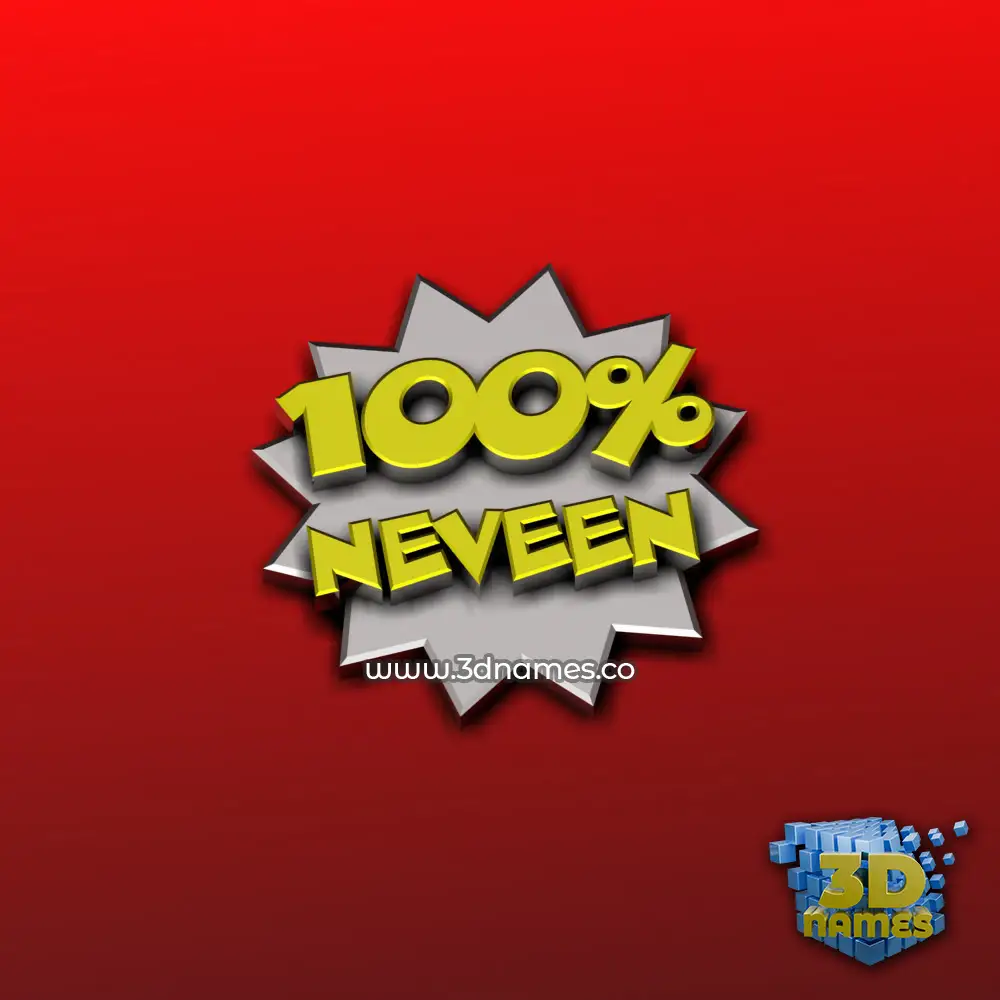 neveen in 100 Percent style - 3D name wallpaper