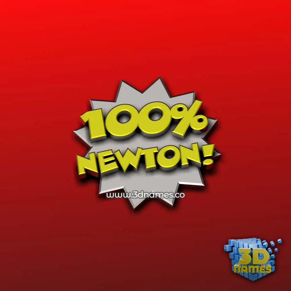 newton in 100 Percent style - 3D name wallpaper