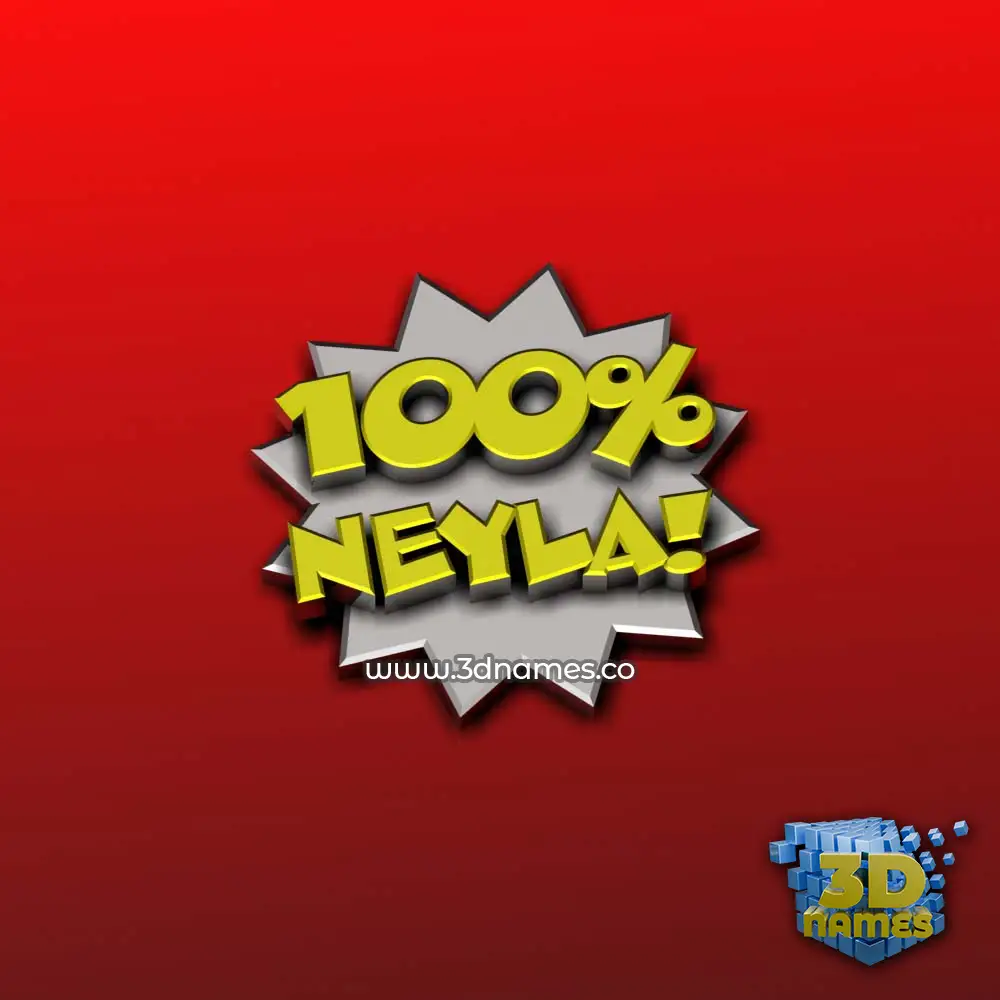 neyla in 100 Percent style - 3D name wallpaper