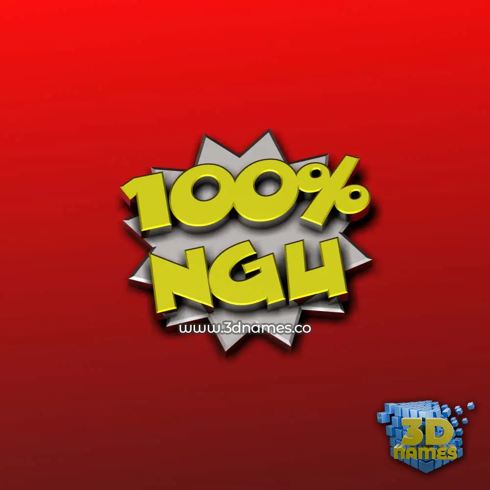 ngu in 100 Percent style - 3D name wallpaper