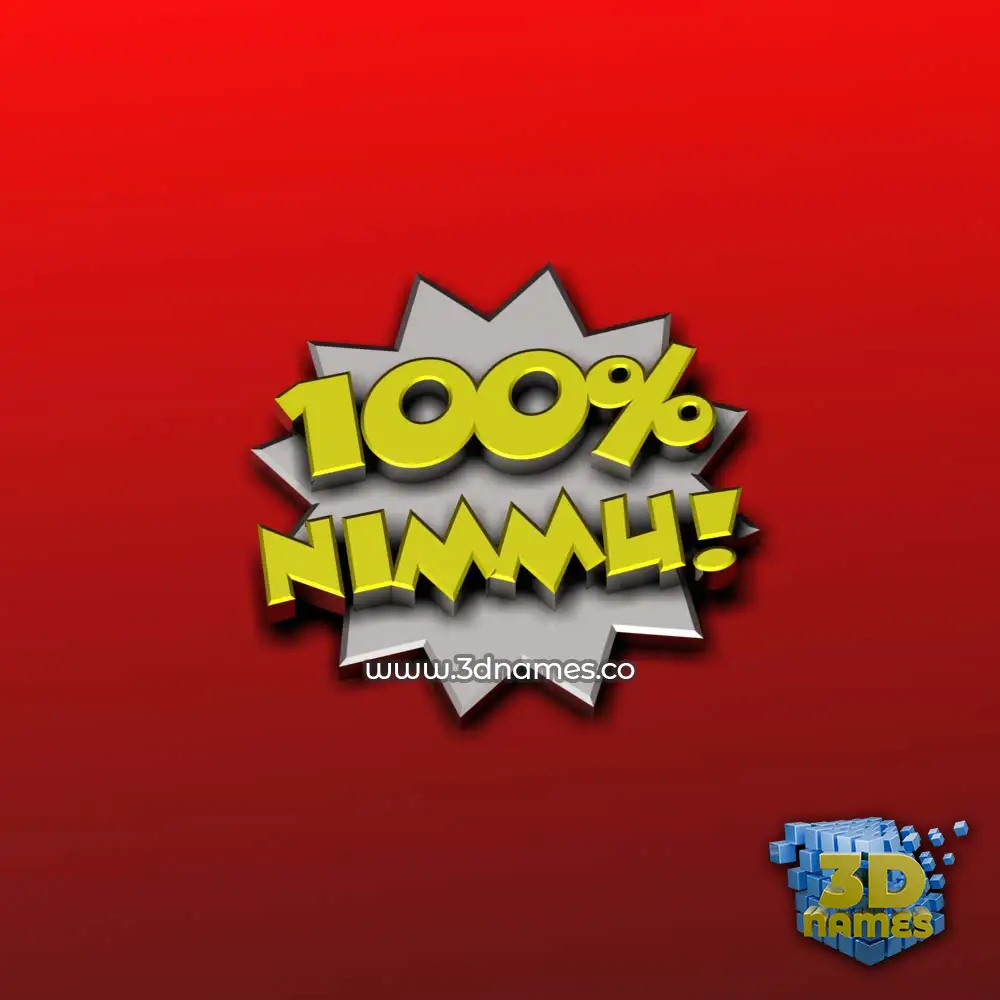 nimmu in 100 Percent style - 3D name wallpaper