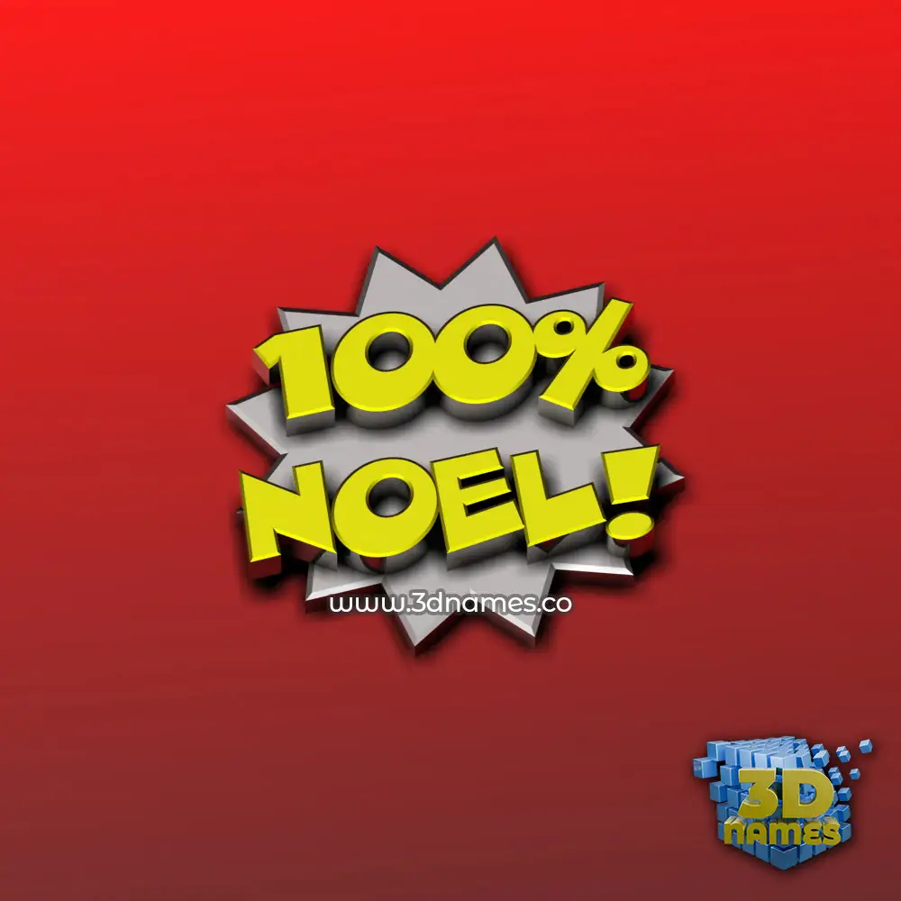 noel in 100 Percent style - 3D name wallpaper