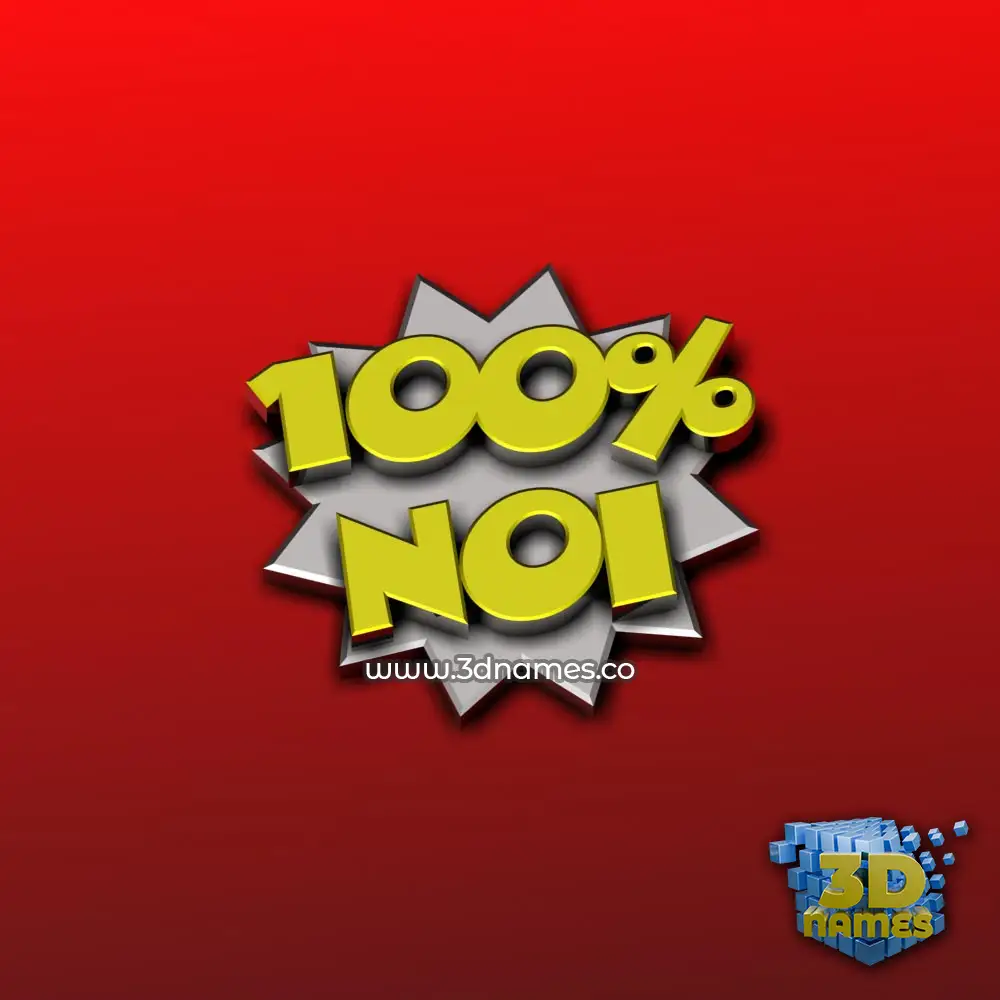 noi in 100 Percent style - 3D name wallpaper