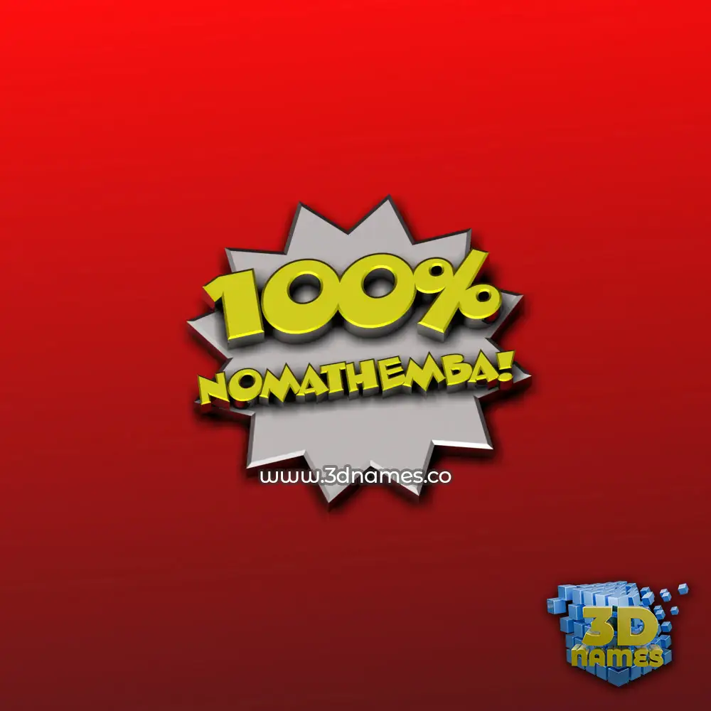 nomathemba in 100 Percent style - 3D name wallpaper