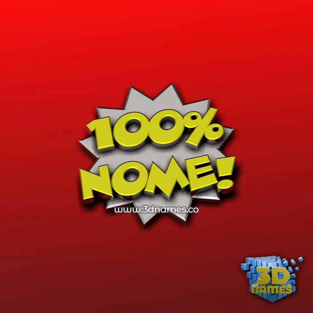 nome in 100 Percent style - 3D name wallpaper