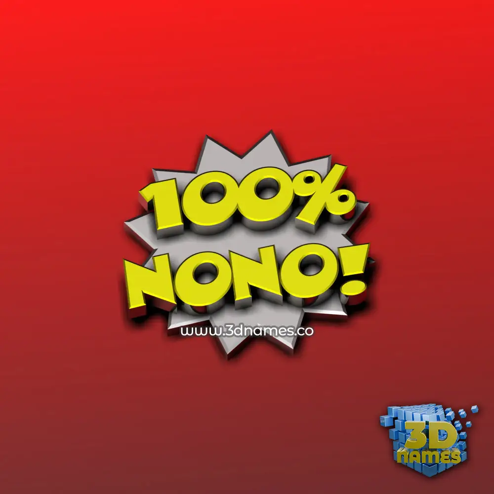 nono in 100 Percent style - 3D name wallpaper