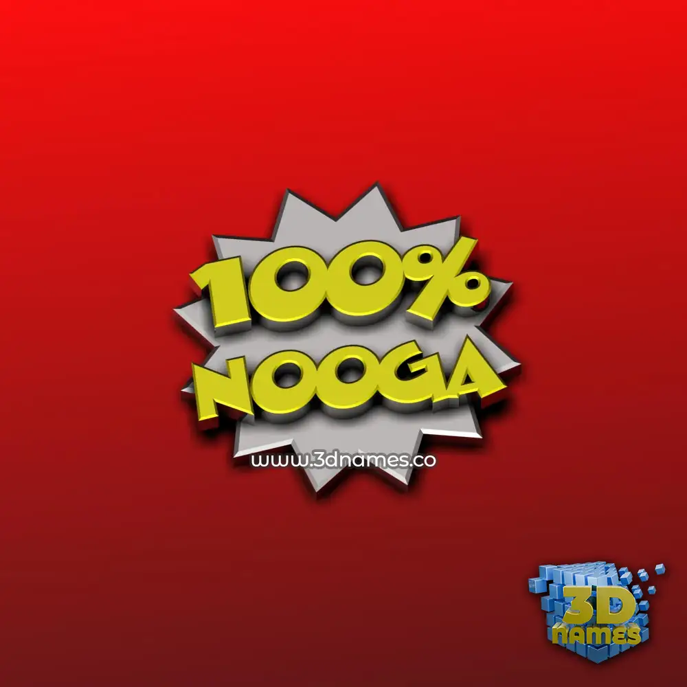 nooga in 100 Percent style - 3D name wallpaper