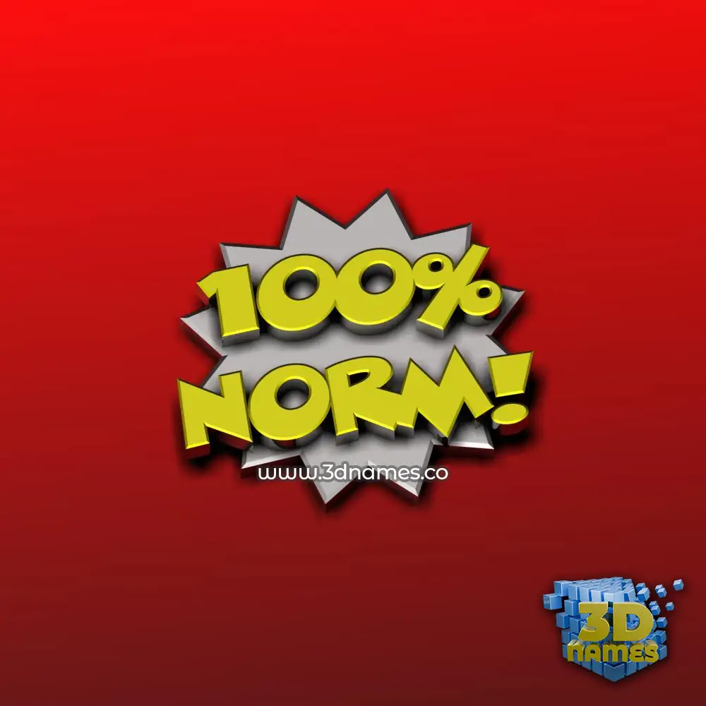norm in 100 Percent style - 3D name wallpaper