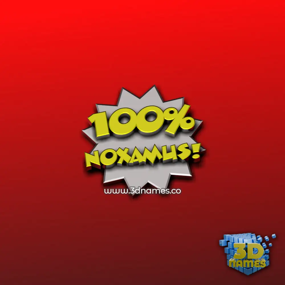noxamus in 100 Percent style - 3D name wallpaper