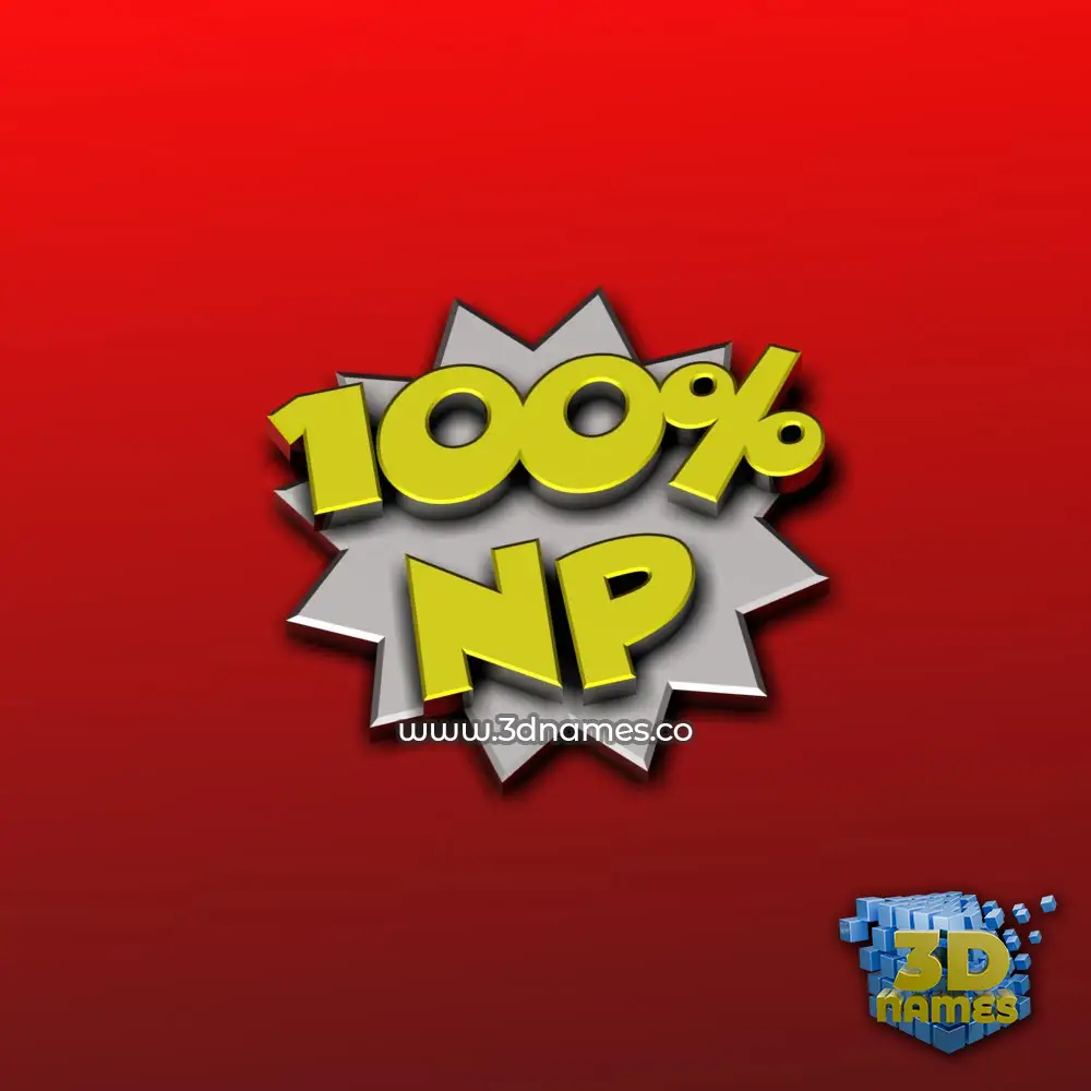 np in 100 Percent style - 3D name wallpaper