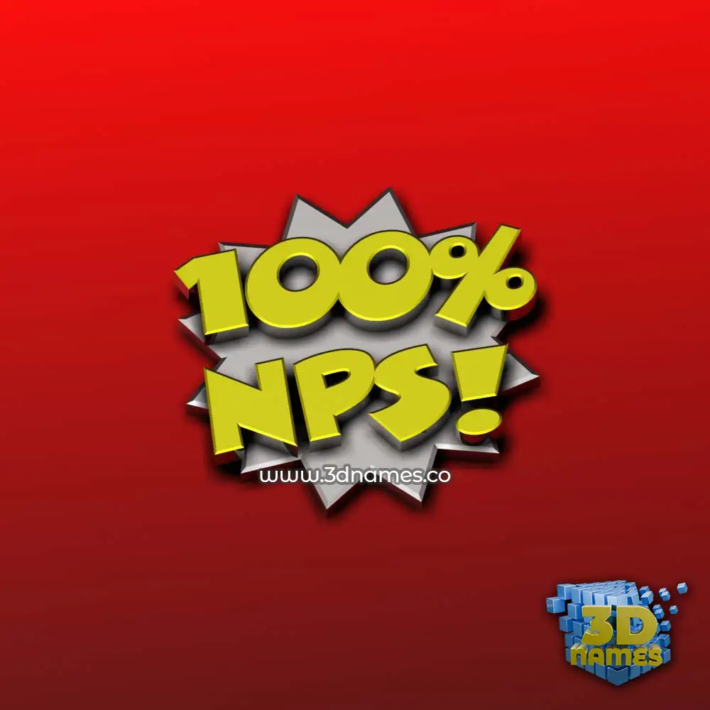 nps in 100 Percent style - 3D name wallpaper